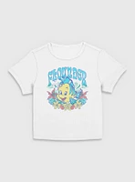 Disney The Little Mermaid Flounder Floral Wreath Women Baby T-Shirt