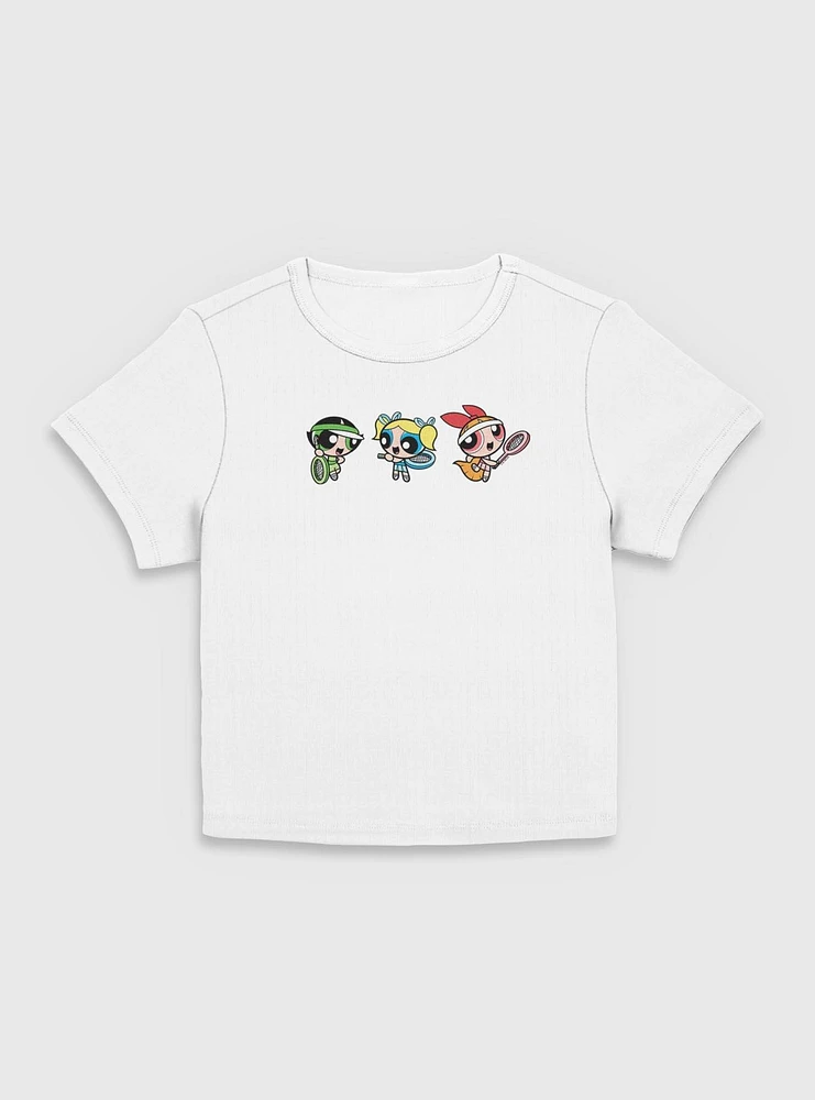 The Powerpuff Girls Play Tennis  Women Baby T-Shirt