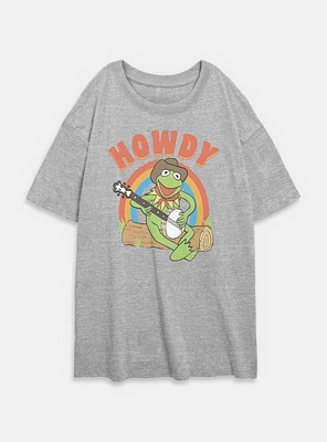 Disney The Muppets Howdy Kermit Womens Oversized T-Shirt