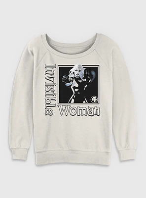 Marvel Fantastic Four Invisible Girl Pose Womens Slouchy Sweatshirt