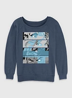 Marvel Fantastic Four Eyes Panels Womens Slouchy Sweatshirt