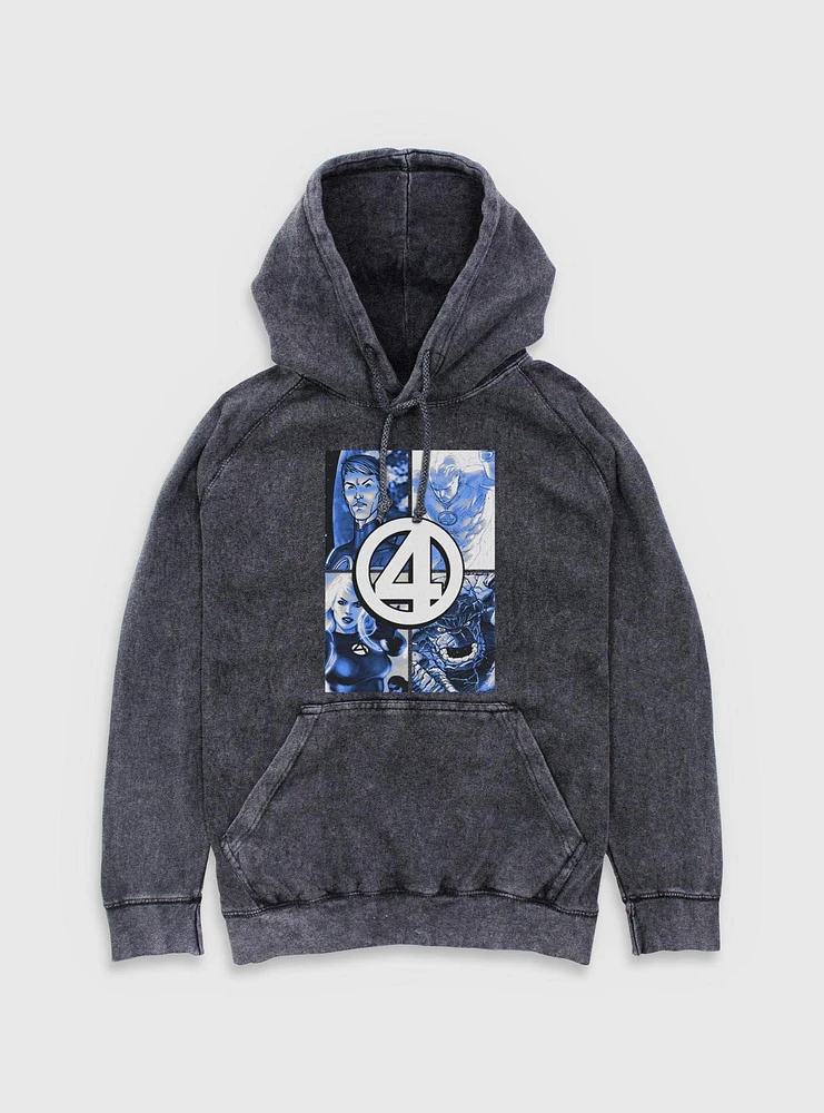 Marvel Fantastic Four Boxes Mineral Wash Hoodie