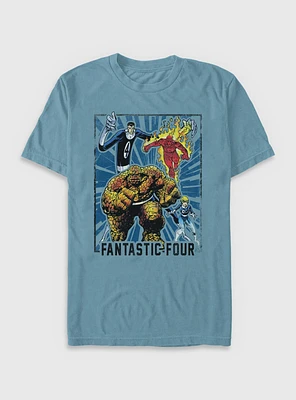 Marvel Fantastic Four Card Garment Dye T-Shirt
