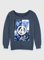 Marvel Fantastic Four Boxes Womens Slouchy Sweatshirt