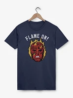 Marvel Fantastic Four Flame On Human Torch Garment Dye T-Shirt
