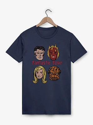 Marvel Fantastic Four Faces Garment Dye T-Shirt