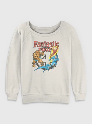 Marvel Fantastic Four Classic Squad Womens Slouchy Sweatshirt