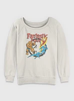 Marvel Fantastic Four Classic Squad Womens Slouchy Sweatshirt