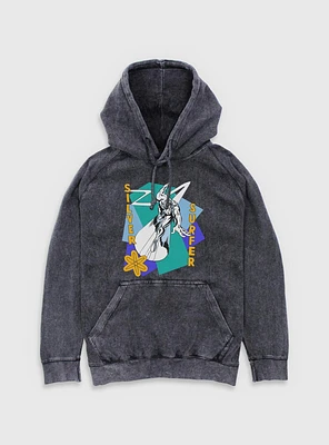 Marvel Fantastic Four Silver Surfer Shapes Mineral Wash Hoodie