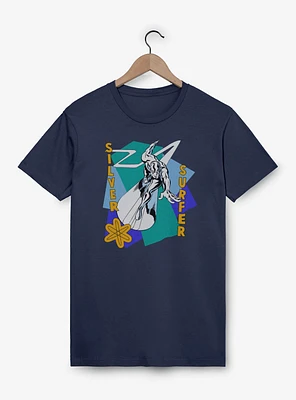Marvel Fantastic Four Silver Surfer Shapes Garment Dye T-Shirt