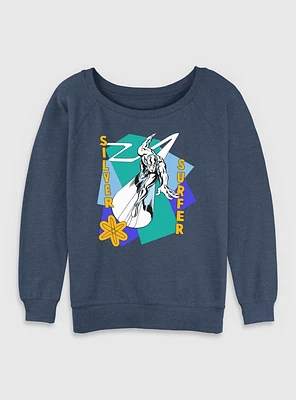Marvel Fantastic Four Silver Surfer Shapes Womens Slouchy Sweatshirt