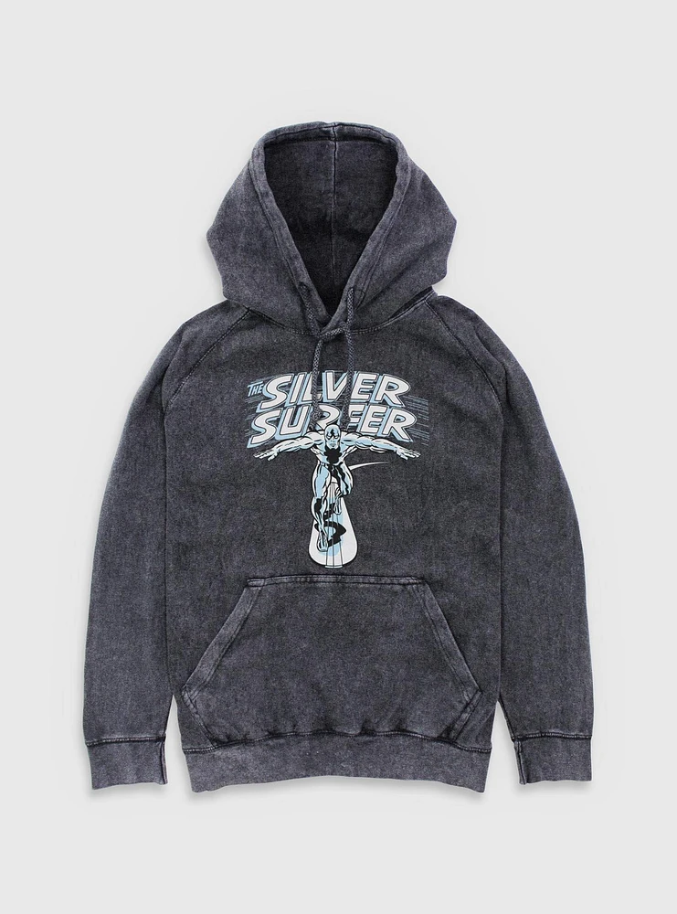 Marvel Fantastic Four The Silver Surfer Title Mineral Wash Hoodie