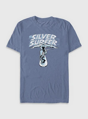 Marvel Fantastic Four The Silver Surfer Title Garment Dye T-Shirt