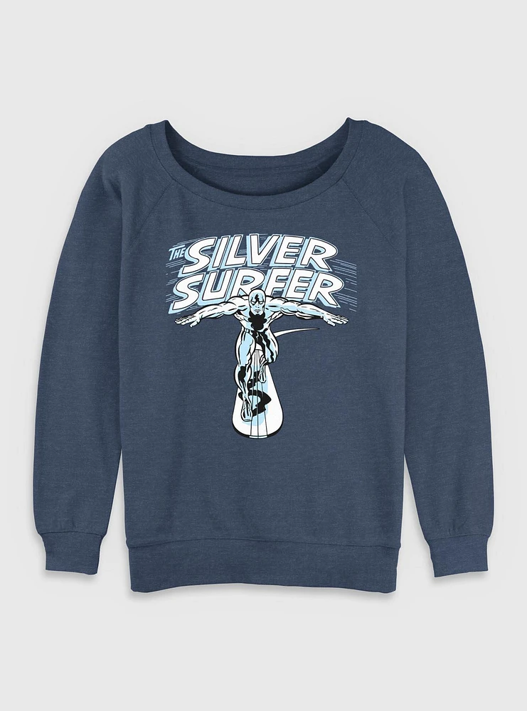 Marvel Fantastic Four The Silver Surfer Title Womens Slouchy Sweatshirt