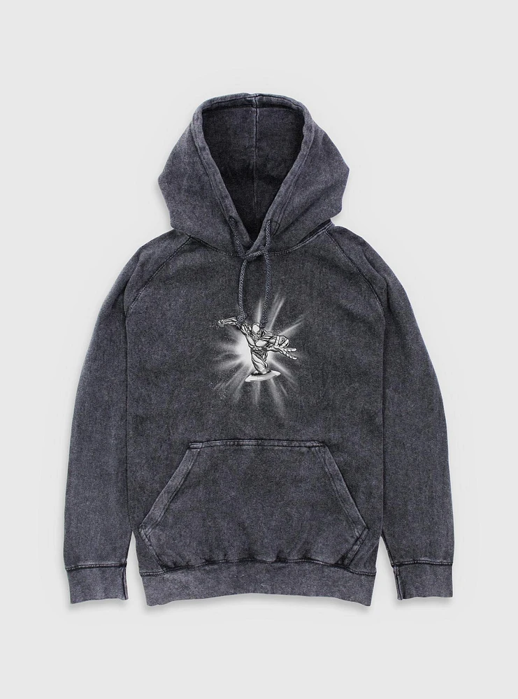 Marvel Fantastic Four Silver Surfer Action Mineral Wash Hoodie