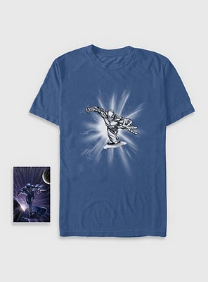 Marvel Fantastic Four Silver Surfer Action Garment Dye T-Shirt