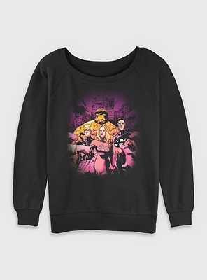 Marvel Fantastic Four Blame Womens Slouchy Sweatshirt