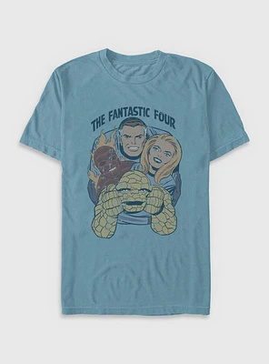 Marvel Fantastic Four 4 Of A Kind Garment Dye T-Shirt