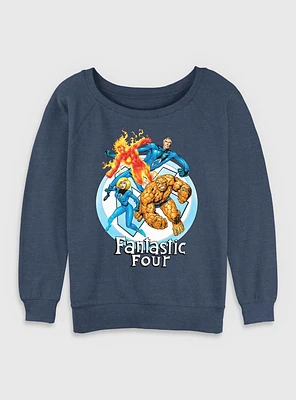 Marvel Fantastic Four Feelin' Womens Slouchy Sweatshirt
