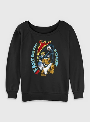 Marvel Fantastic Four Powers Womens Slouchy Sweatshirt