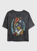 Marvel Fantastic Four Powers Womens Crop Mineral Wash T-Shirt