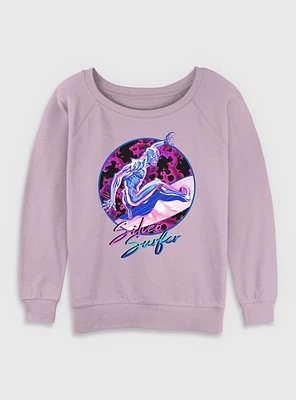 Marvel Fantastic Four Silver Surfer Classic Vibe Womens Slouchy Sweatshirt