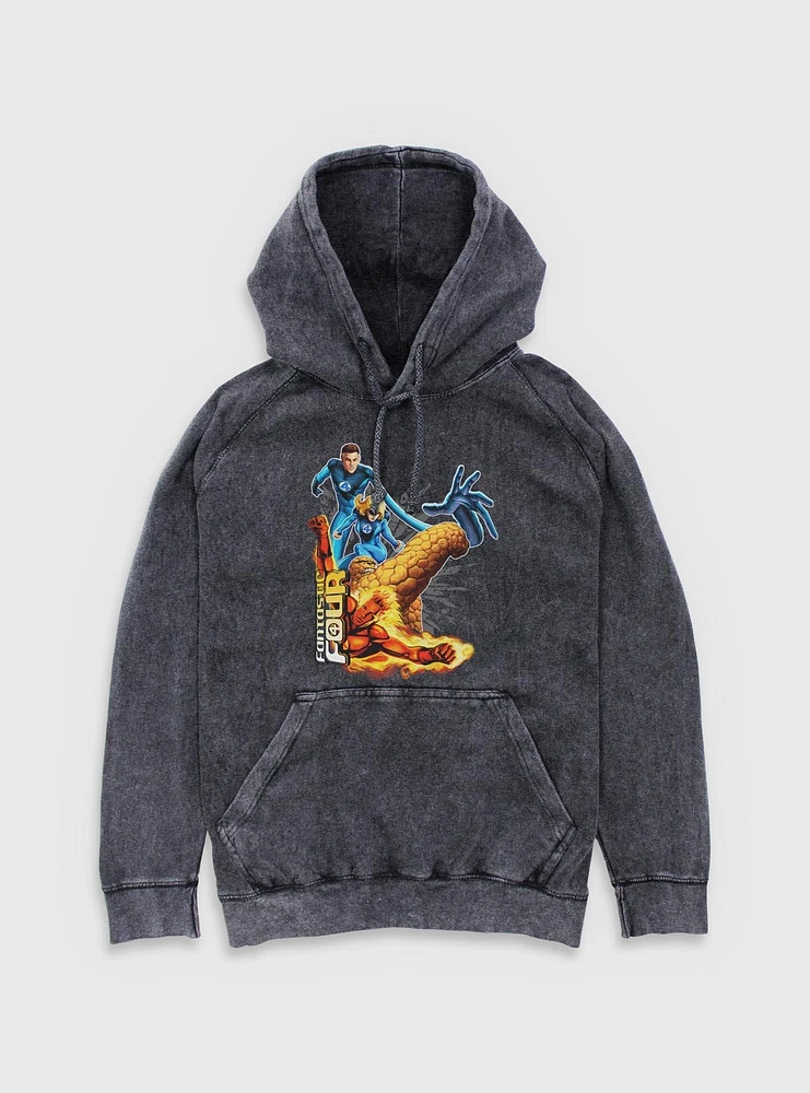 Marvel Fantastic Four Power Pack Mineral Wash Hoodie