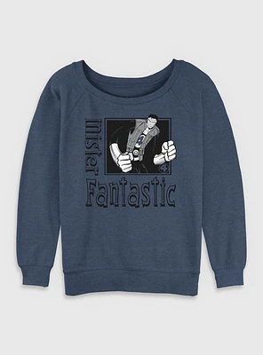 Marvel Fantastic Four Mr. Pose Womens Slouchy Sweatshirt