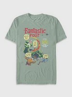 Marvel Fantastic Four Comic Vs Giganto Garment Dye T-Shirt