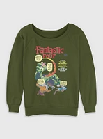 Marvel Fantastic Four Comic Vs Giganto Womens Slouchy Sweatshirt