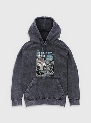 Marvel Fantastic Four Master Plan Of Doctor Doom Comic Mineral Wash Hoodie