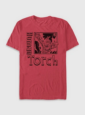 Marvel Fantastic Four Human Torch Pose Garment Dye T-Shirt