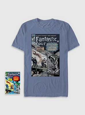 Marvel Fantastic Four Master Plan Of Doctor Doom Comic Garment Dye T-Shirt