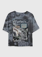 Marvel Fantastic Four Master Plan Of Doctor Doom Comic Womens Crop Tie-Dye T-Shirt