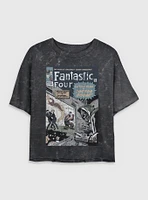 Marvel Fantastic Four Master Plan Of Doctor Doom Comic Womens Crop Mineral Wash T-Shirt