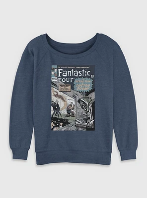 Marvel Fantastic Four Master Plan Of Doctor Doom Comic Womens Slouchy Sweatshirt
