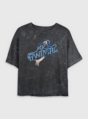 Marvel Fantastic Four Stretch Mr. Womens Crop Mineral Wash T-Shirt