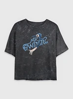 Marvel Fantastic Four Stretch Mr. Womens Crop Mineral Wash T-Shirt