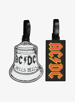 FUL AC/DC Logo & Hells Bells 2-Piece Luggage Tag Set