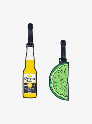 Corona Bottle & Lime 2-Piece Luggage Tag Set