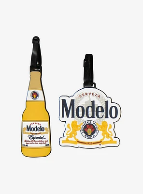Modelo Bottle & Logo Badge 2-Piece Luggage Tag Set