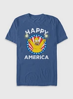 The Simpsons Happy America Garment Dye T-Shirt