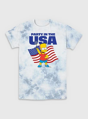 The Simpsons Partying Bart Tie-Dye T-Shirt