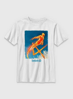 Marvel The Fantastic Four: First Steps Human Torch Youth T-Shirt