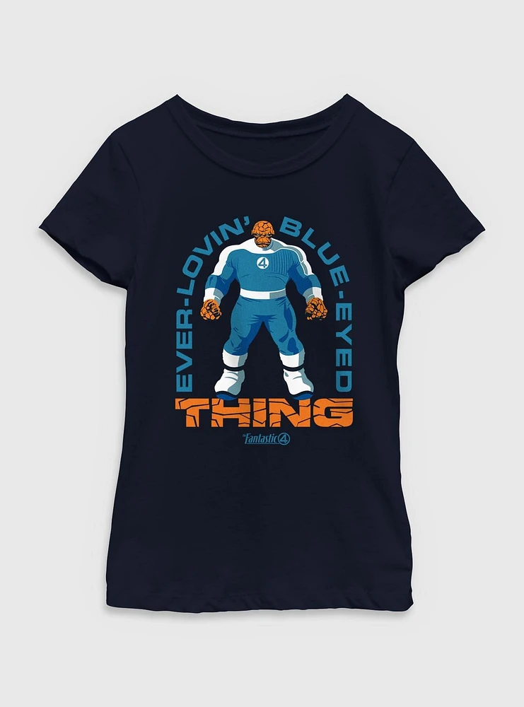 Marvel The Fantastic Four: First Steps Ever-Lovin Blue-Eyed Thing Youth Girls T-Shirt