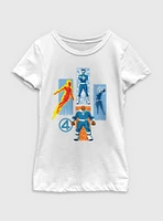 Marvel The Fantastic Four: First Steps Family Of Heroes Youth Girls T-Shirt