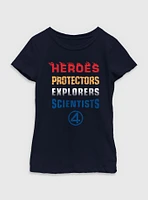 Marvel The Fantastic Four: First Steps Heroes Protectors Explorers Scientists Youth Girls T-Shirt