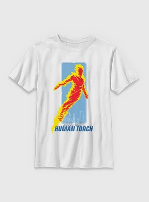 Marvel The Fantastic Four: First Steps Human Torch Johnny Storm Youth T-Shirt