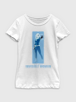 Marvel The Fantastic Four: First Steps Invisible Woman Sue Storm Youth Girls T-Shirt