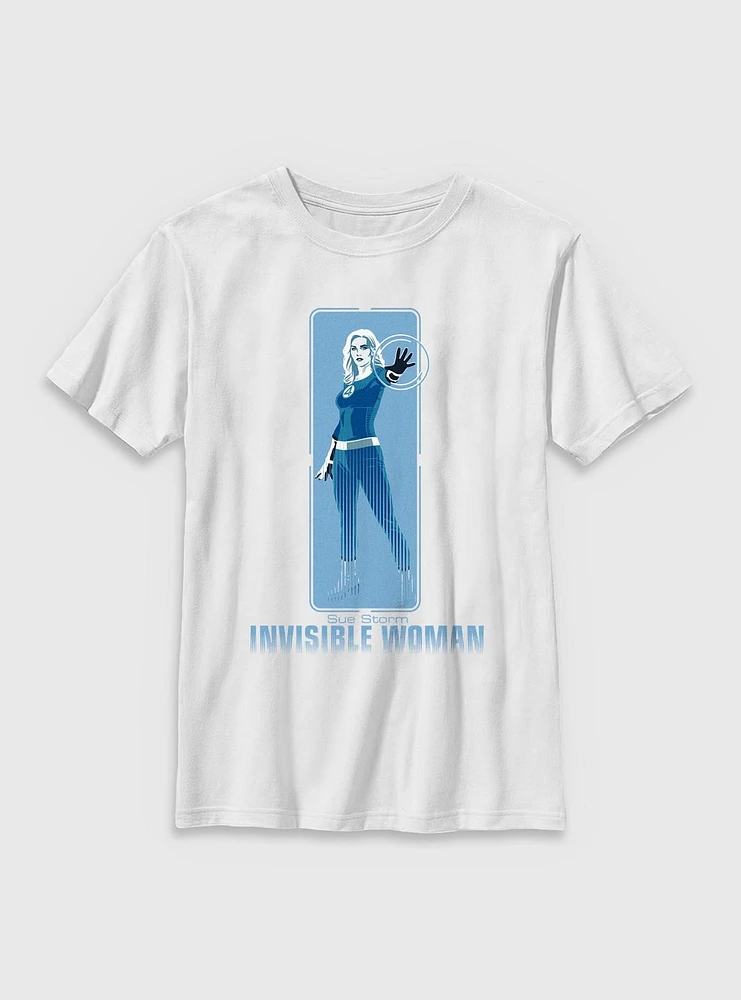 Marvel The Fantastic Four: First Steps Invisible Woman Sue Storm Youth T-Shirt
